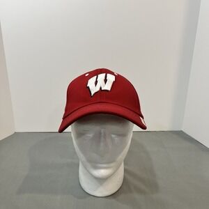 Wisconsin Badgers Hat Cap Red Adjustable Strap Embroidered Logo '47 Brand